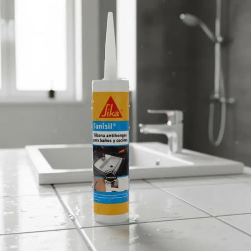 Sika Sanisil Silicona Antihongos Para Baños Y Cocinas Blanco