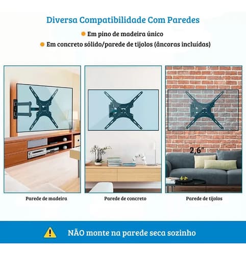Soporte De Tv Lcd Led Triarticulado 16 32 40 42 47 50 55
