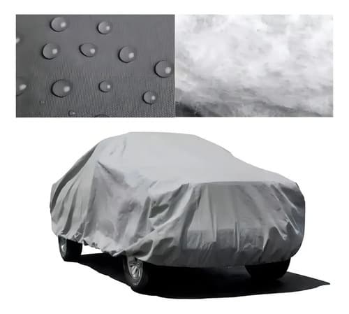 Funda Cubre Auto Talle M Tushop Vinilo Peva Uv Impermeable 430x160x120cm Gris