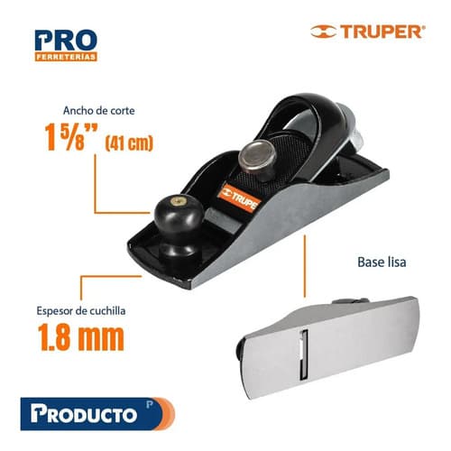 Cepillo Tipo Chancla Para Carpintero Truper 12024