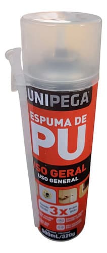 Espuma Expansiva De Poliuretano Unipega 500 Ml Para Cemento, Madera Y Metal