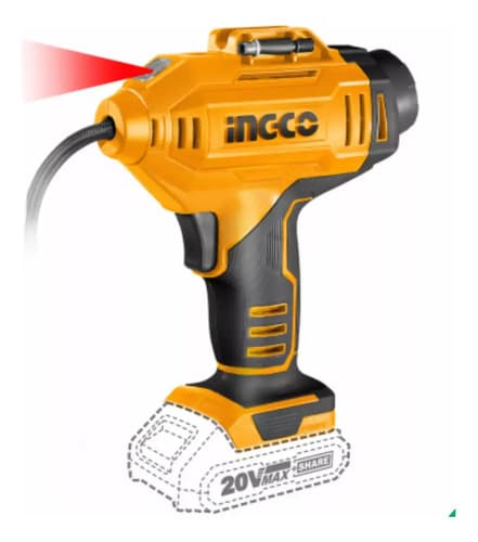 Inflador Compresor 20v P20s C/1 Batería Ingco Cacli2018 Naranja Claro 20v Monofásica