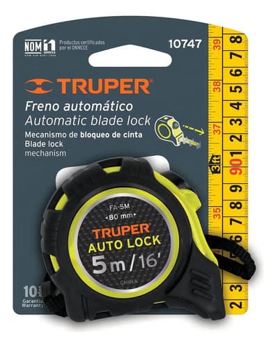 Truper 10747 Cinta Metrica Profesional Anti Impacto 5mt Fa-5m
