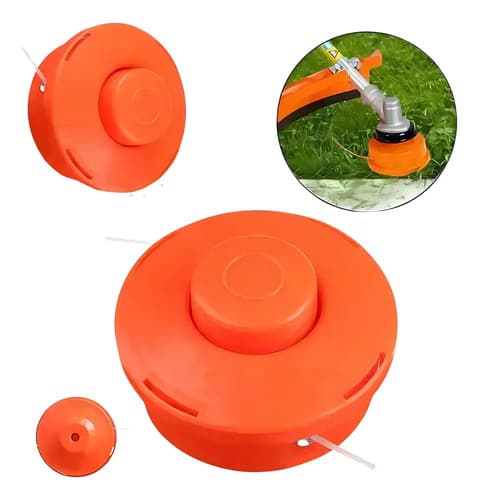 Kit De 3 Bobinas Automáticas De Nylon Para Desbrozadoras M10x1.0 K2m Naranja