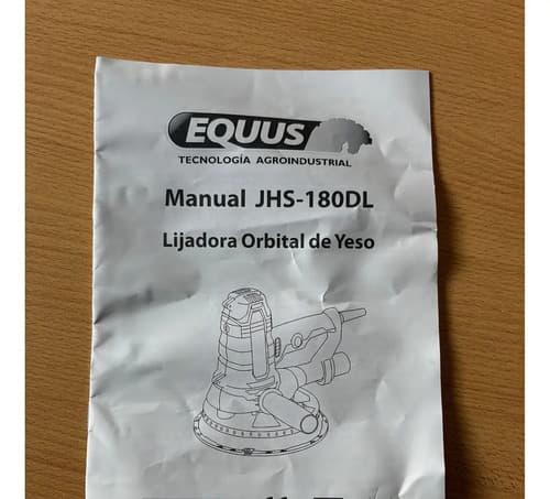 Equus Jhs-180dl Rojo Lijadora Orbital Mango Corto Con Aspiradora 710w 180mm Frecuencia 50