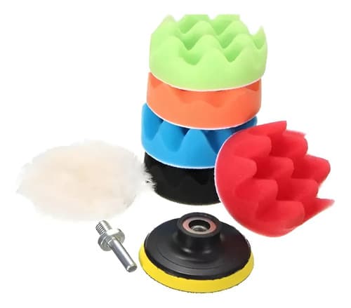 Set Esponjas 8 Cm Para Pulir Encerar Kit 7 Piezas Varios