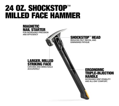 Martillo De Uña Con Iman 42cm Toughbuilt Anti-vibracion