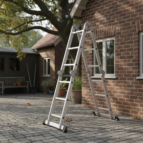 Escalera Andamio Aluminio 3.4 Mts 12 Escalones Premium