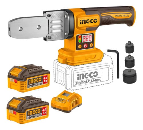 Termofusora 20v 320°c 2 Bat 4.0ah + Acc Ingco Ptwtli20182
