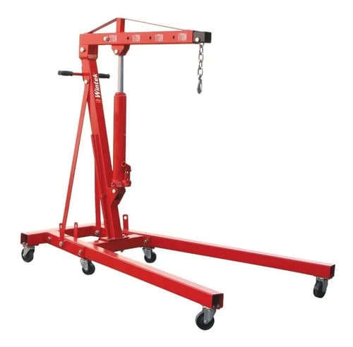 Pluma Hidráulica Plegable 2 Toneladas Hessen Pro Rojo