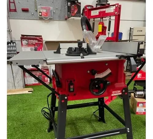 Sierra Circular De Mesa 250 Mm 10 2000w Equus Color Rojo