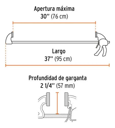 Prensa Con Ajuste Rápido 30'' Truper 102627