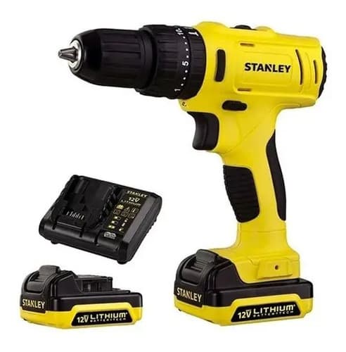 Taladro Atornillador Inalámbrico Percutor Stanley Sch121s2k Color Amarillo Frecuencia 50