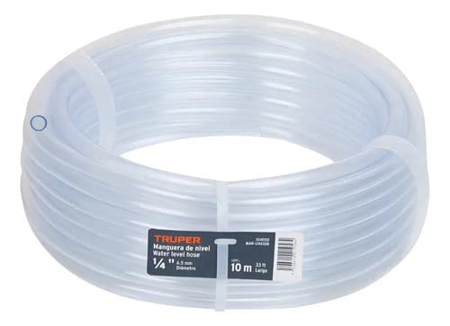 4 Pzas Manguera De Nivel, 1/4', Rollo De 10m, Truper Transparente