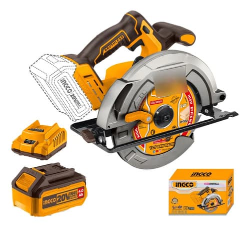 Sierra Circular Brushless C/bat Ingco Csli18511 Color Naranja Oscuro Frecuencia 50 60 Hz Amarillo