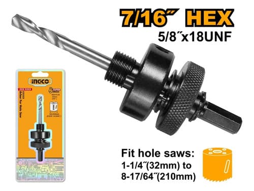Eje Para Sierra De Corona Vastago Guia 7/16  Hex Ingco Hsa02