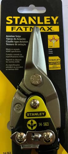 Tijera Cortar Lata Stanley Aviacion Con Corte Recto