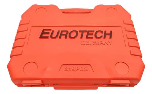 Juego De Tubos Dados Criques Y Accesorios - Encastres 1/2 3/8 1/4 - Completo 219 Piezas | Eurotech Gris
