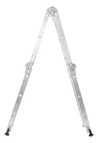 Escalera De Aluminio Multipropósito 12 Escalones 4x3 Plateado