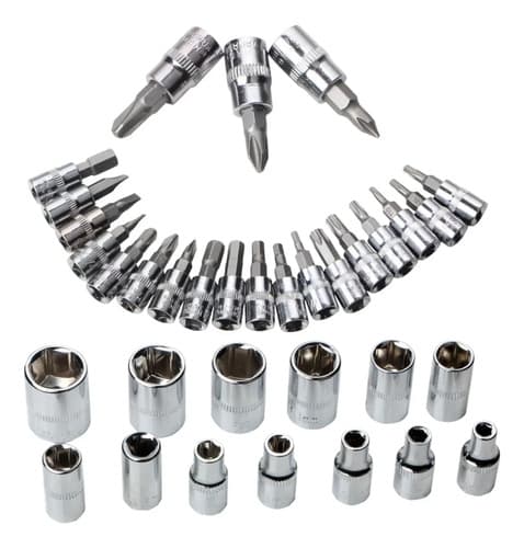 Set Caja Herramientas Dados 94 Piezas Acero Carbono 1/2 1/4