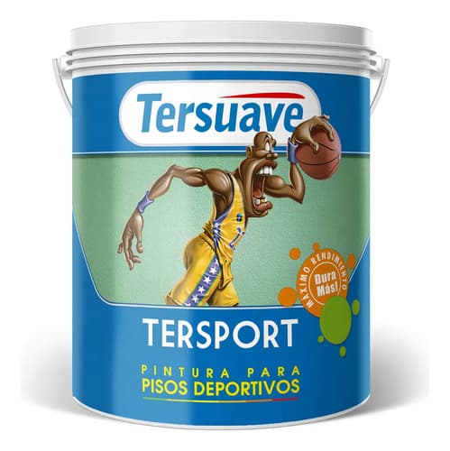 Pintura Alta Resistencia Pisos Deportivos Tersuave 1l Gris/plomo Interior Exterior Mate