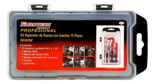 Insertos De Rosca - M12 X 1.25 - Kit X15 | Eurotech