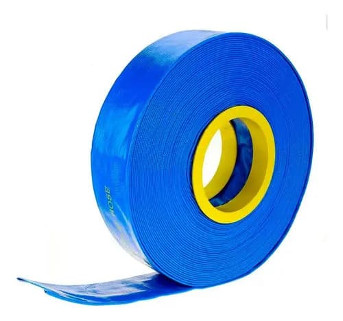Manguera Plana De Pvc Ekipofertas De 2 Para Riego Con Motobomba, 100 Metros Azul Riego
