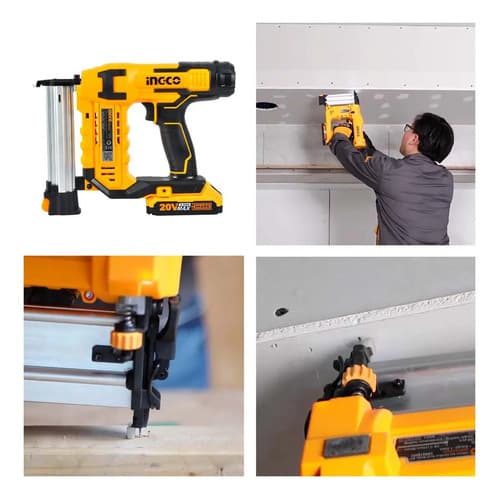 Clavadora Inalámbrica Ingco P20s De 35 Mm Para Madera, Sin Batería Y Sin Cargador