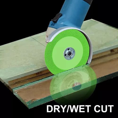 Disco De Corte Vidrio Ultra Fino Para Amoladora Pack X3 Verde Lima