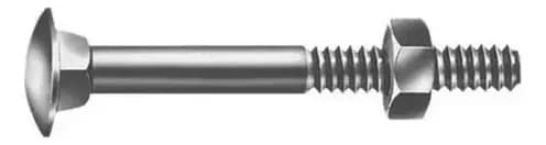 Bulon Cabeza Redonda Cuello Cuadrado Con Tuerca 8x50 X100 Un