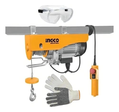 Aparejo Electrico 500kg 900w Ingco Eh5001 Amarillo