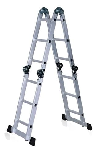 Escalera Andamio Aluminio 3.4 Mts 12 Escalones Premium