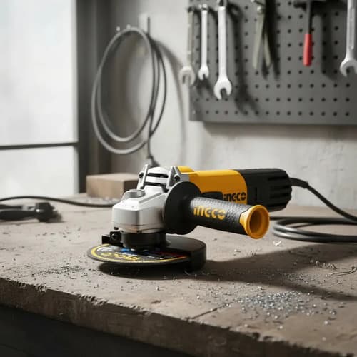 Amoladora Angular Ingco 4½ 1050w Industrial Ag10508 Naranja 50 Hz/60 Hz