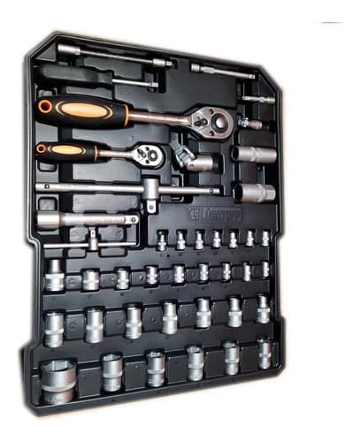 Valija Caja Herramientas Accesorios Lusqtoff Reforzado Plateado