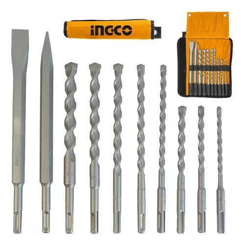 Combo Rotomartillo Electrico Sds Plus 1050w 4,5j+ Set Puntas Naranja 50 60hz