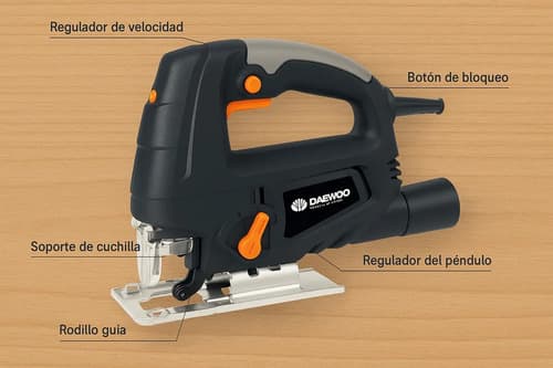 Sierra Caladora Daewoo 710w 3000 Rpm Metal/madera + Sierras