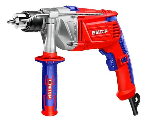 Taladro Percutor Impacto Industrial Emtop 13mm 1100w 2800rpm Rojo