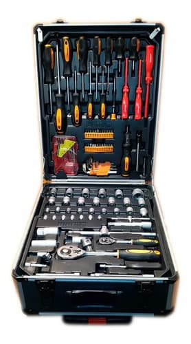 Valija Caja Herramientas Accesorios Lusqtoff Reforzado Plateado