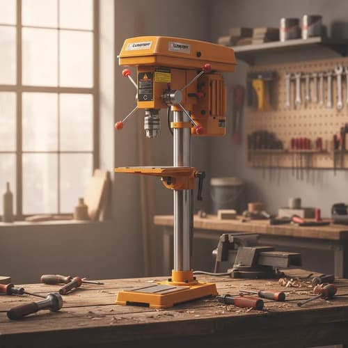 Taladro Perforador De Pie 16mm 1/2 Hp Tb16 Lusqtoff - Naranja