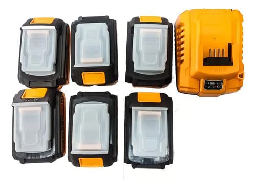 Kit De 6 Baterías De Iones De Litio Bivolt, 20 V, Cargador De Maleta Ingco