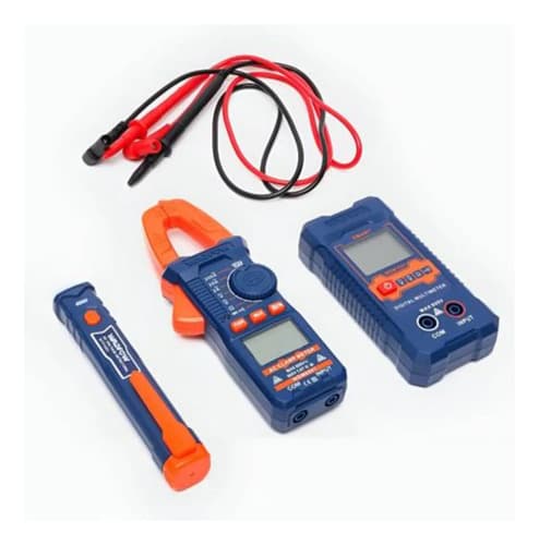 Tester + Pinza Amperimetrica + Detector De Voltaje Wadfow