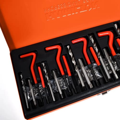 Juego Kit Insertos De Rosca 131 Piezas Aut29 Hamilton Color Naranja