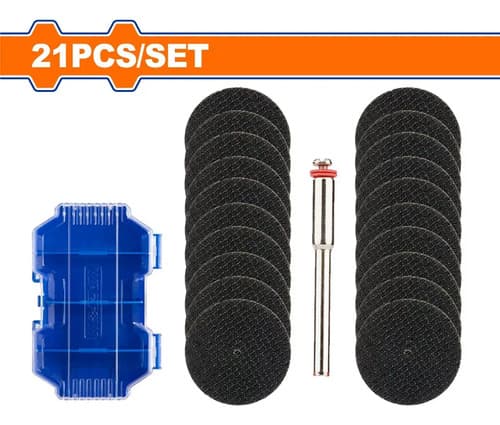 Set X 21 Pcs Accesorio Mini Torno 1/8 Wadfow Wrr3021 Plateado Aluminio