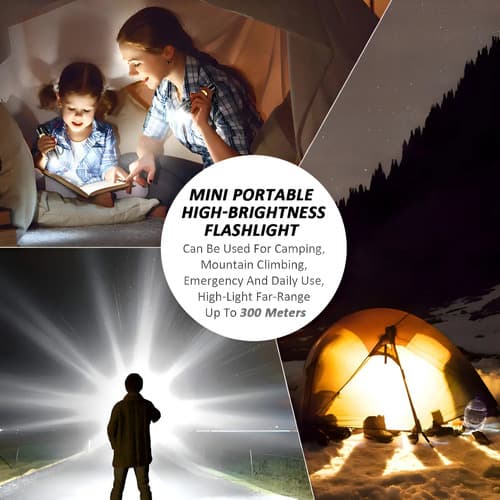 Mini Linterna Led Recargable Camping Foco Ajustable Con Zoom Color De La Luz Blanca