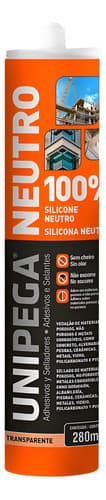 Silicona Unipega Neutra Transparente Para Vidrio 280 Ml
