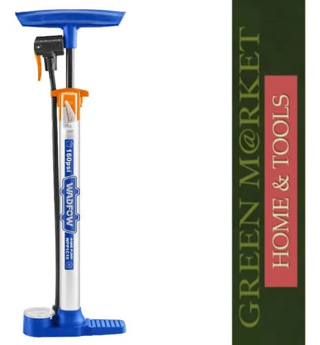Inflador Manual Wadfow De 160 Psi Con Manómetro Para Pelotas Gris