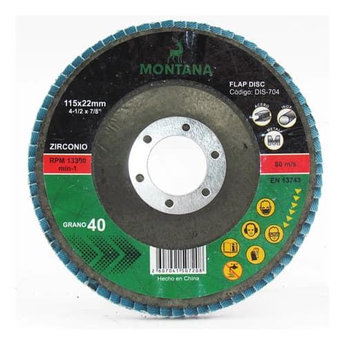 Disco Cepillode Desbaste Montana 4 115mm Pack X 6 Unidades