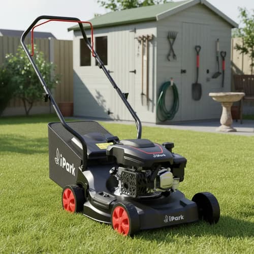 Cortacesped 4hp 16  Con Recolector 35lts Ipark Negro