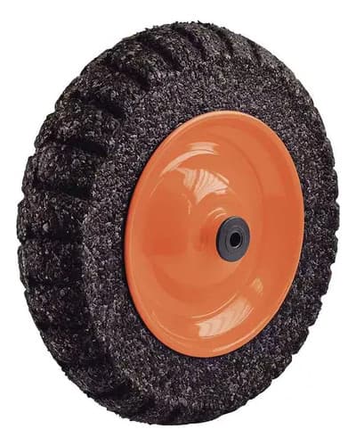 Rueda Maciza Tramontina 3.0/8'' Con Buje Plástico 10mm Negro
