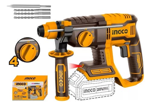 Rotomartillo P20s 20mm 4 Funciones Crhli202081 Smf Color Naranja Claro Frecuencia 50/60 Ingco